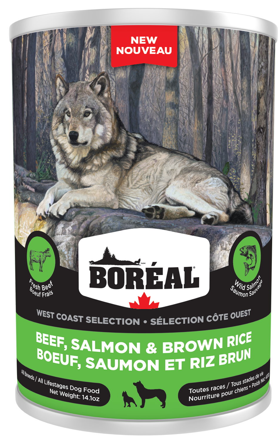 Boreal West Coast Selection Dog - Beef, Salmon & Brown Rice